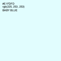#E1FDFD - Baby Blue Color Image